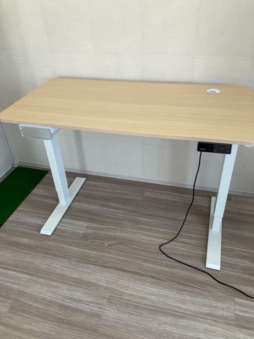 電動昇降デスク脚 パソコンデスク 無段階昇降 調整範囲72-120cm 天板付き