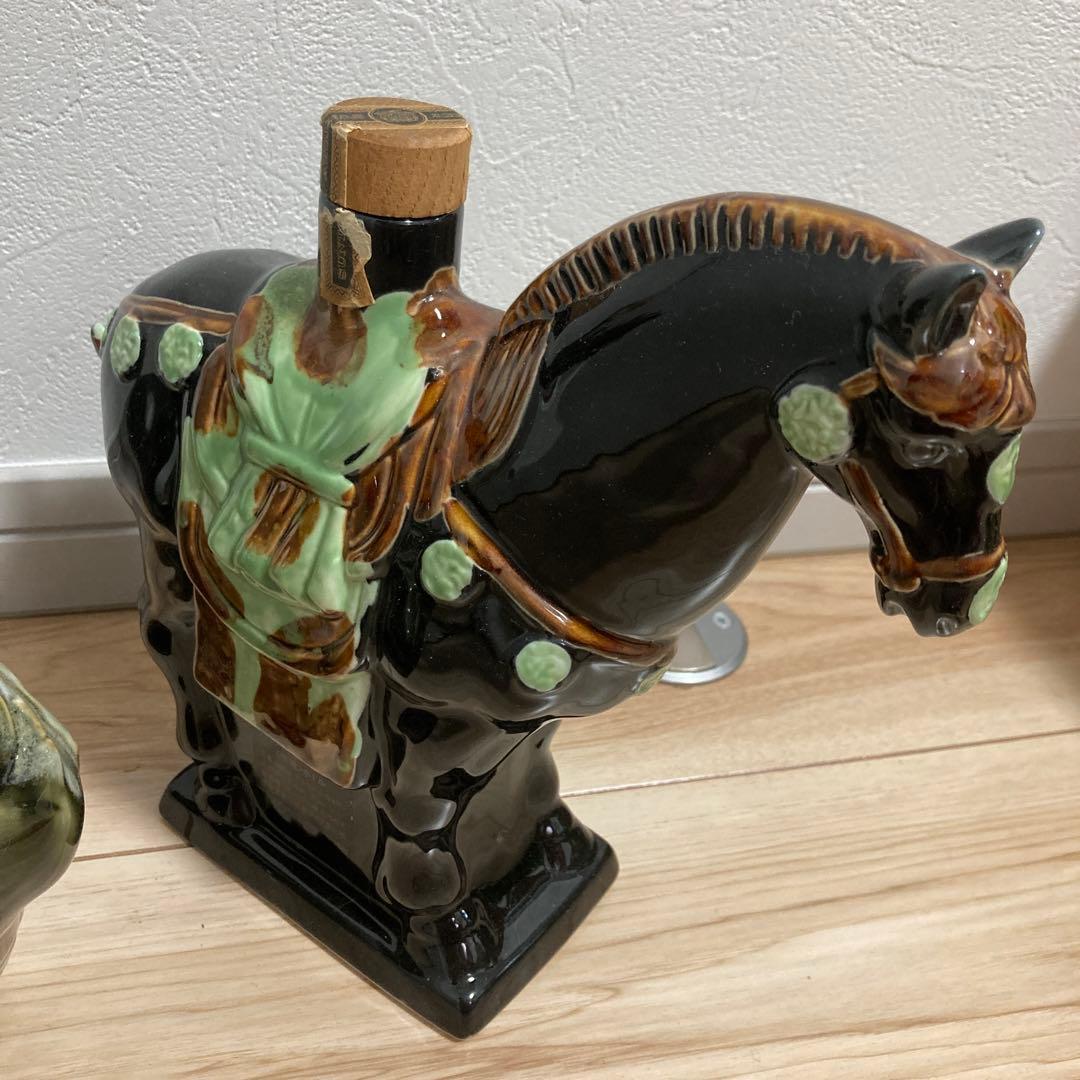 空き瓶　ウイスキー サントリー オールド 干支ボトル 陶器 開栓済　3個　シート