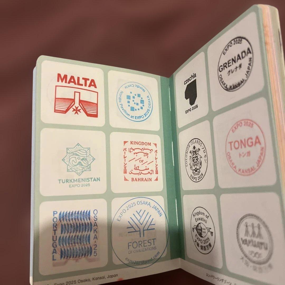 万博 スタンプパスポート コンプリート 制覇　ミャクミャクグッズ　サウジアラビア
