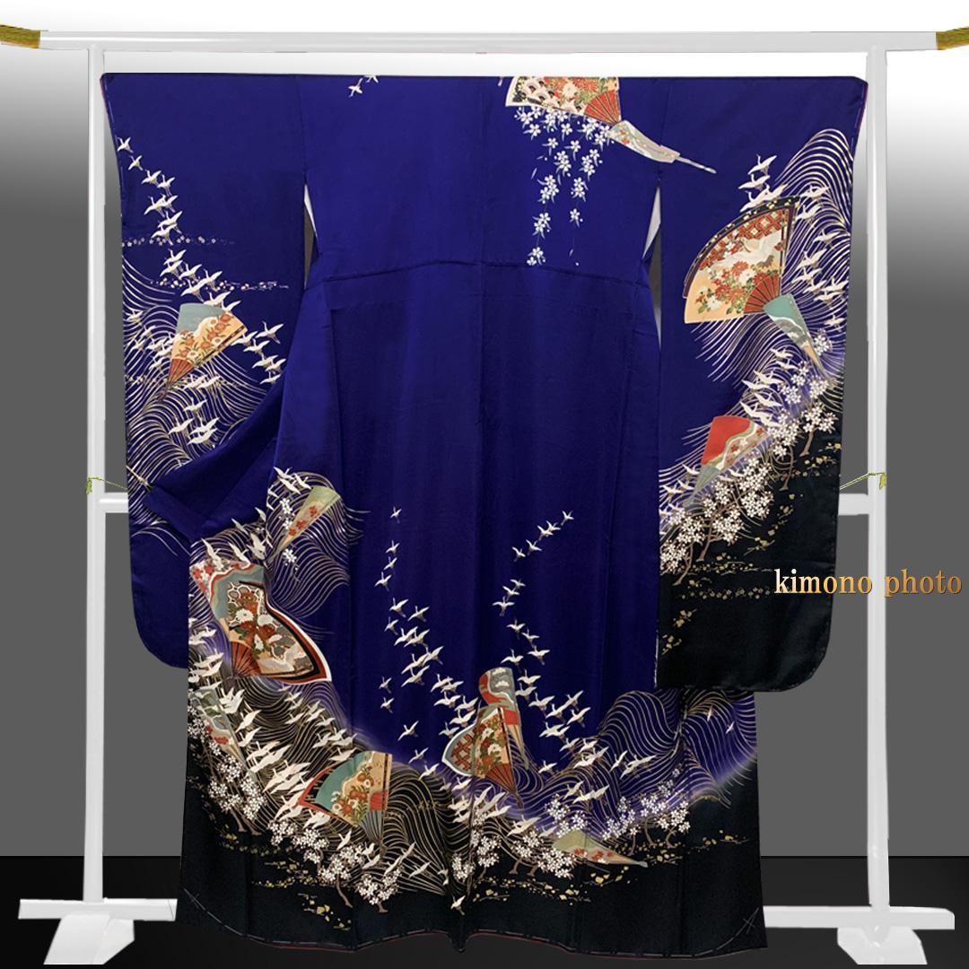 【未使用】正絹【極上逸品】振袖6点フルセット【金彩手描き 友禅染め】トールサイズ