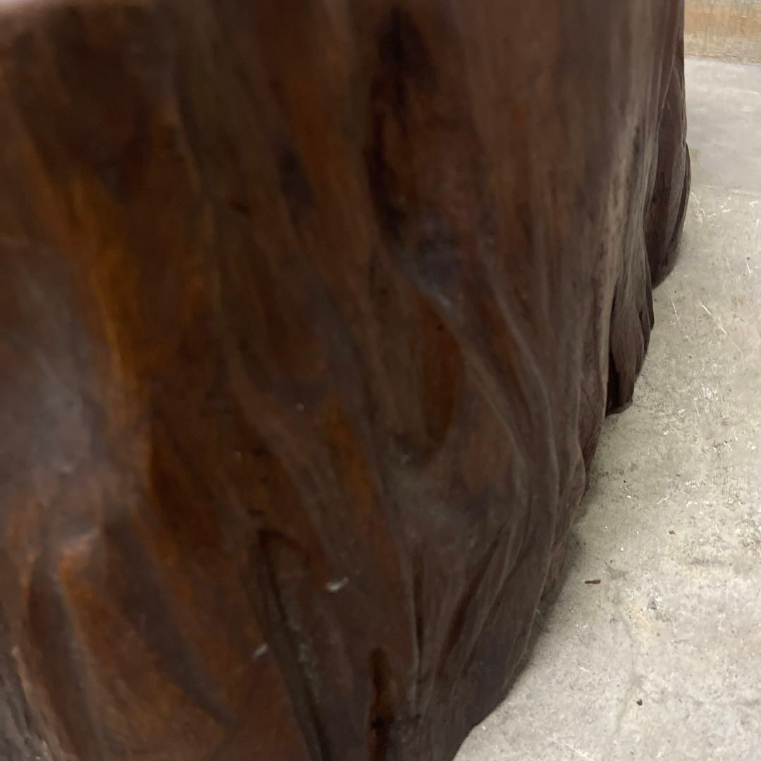 木株 掘り込み火鉢 一点物 時代火鉢　関東火鉢　ゴトク付き