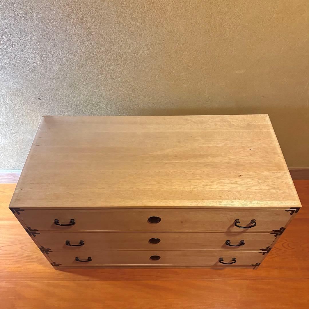 総桐箪笥｜防湿・防虫　和モダン　収納 レトロ タンス 3段　③