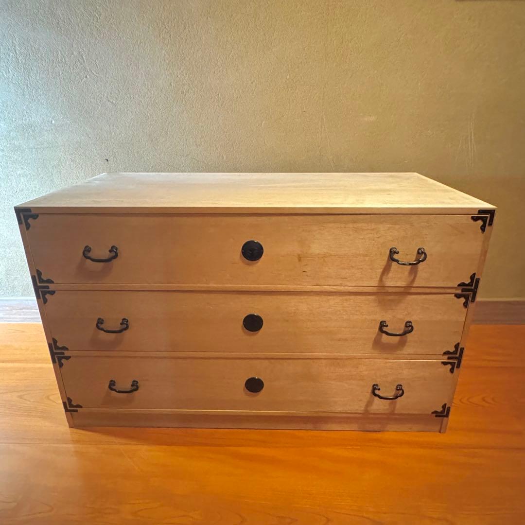 総桐箪笥｜防湿・防虫　和モダン　収納 レトロ タンス 3段　③