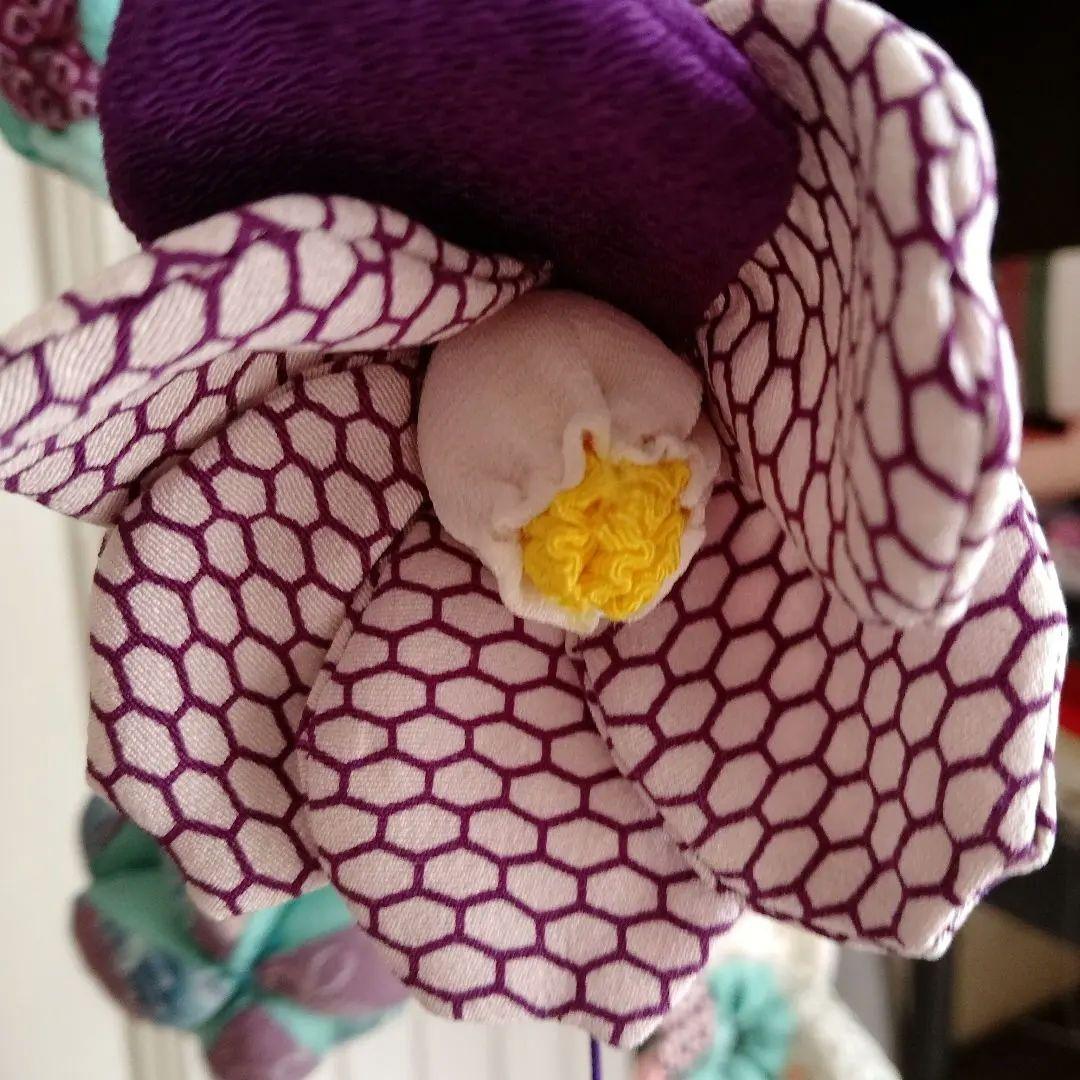 吊るし飾り　人気の紫色　ひな祭り　ハンドメイド　吊るし雛　ちりめん細工