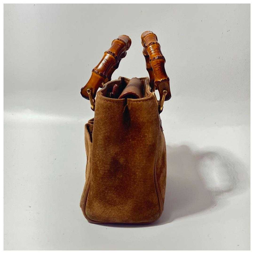 GUCCI グッチ バッグ ミニショルダーバッグ バンブー2WAYスエードレザー