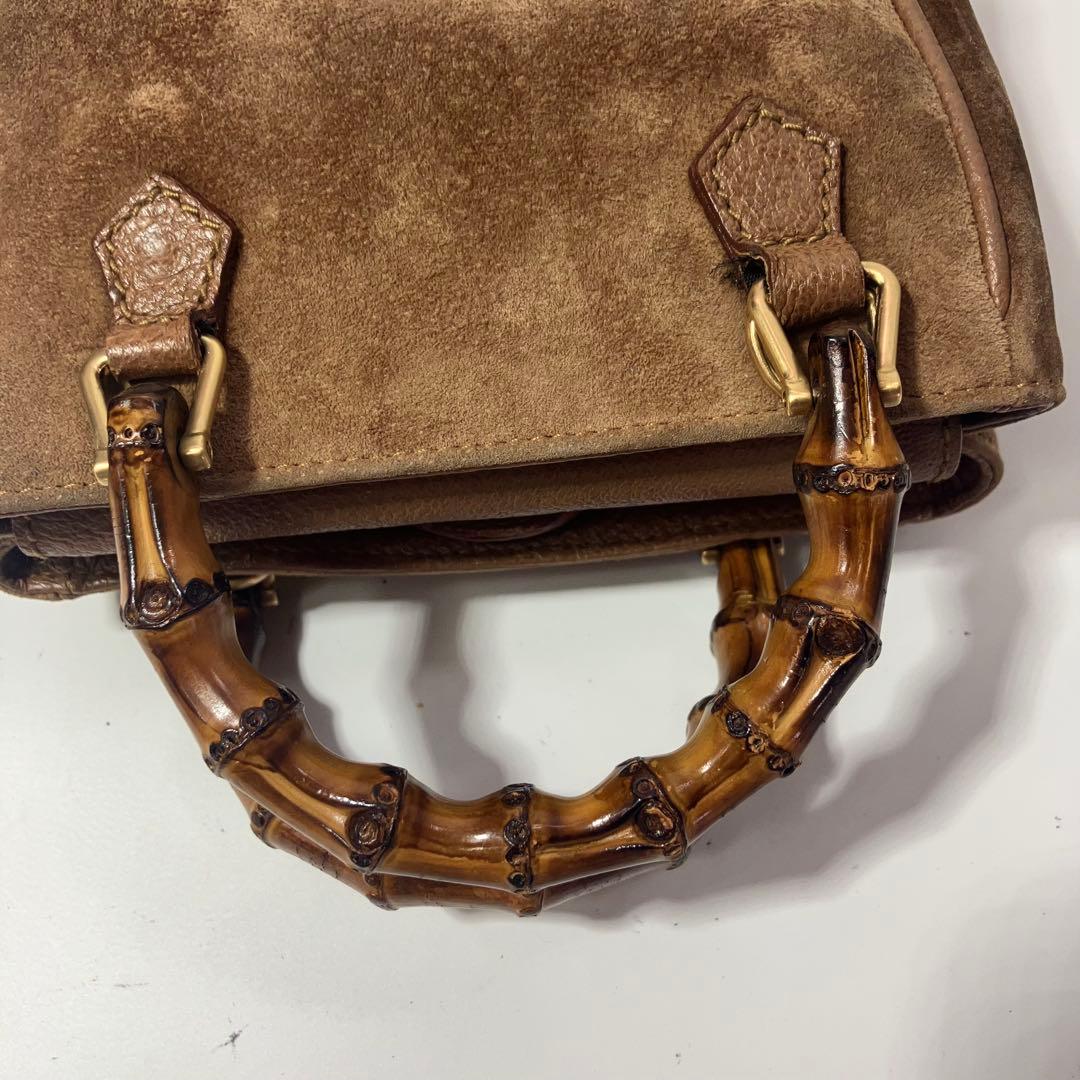 GUCCI グッチ バッグ ミニショルダーバッグ バンブー2WAYスエードレザー