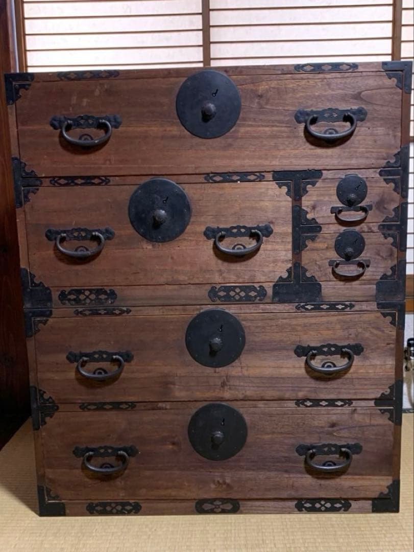 ☆【アンティーク】和箪笥 昭和レトロ 古タンス 桐箪笥