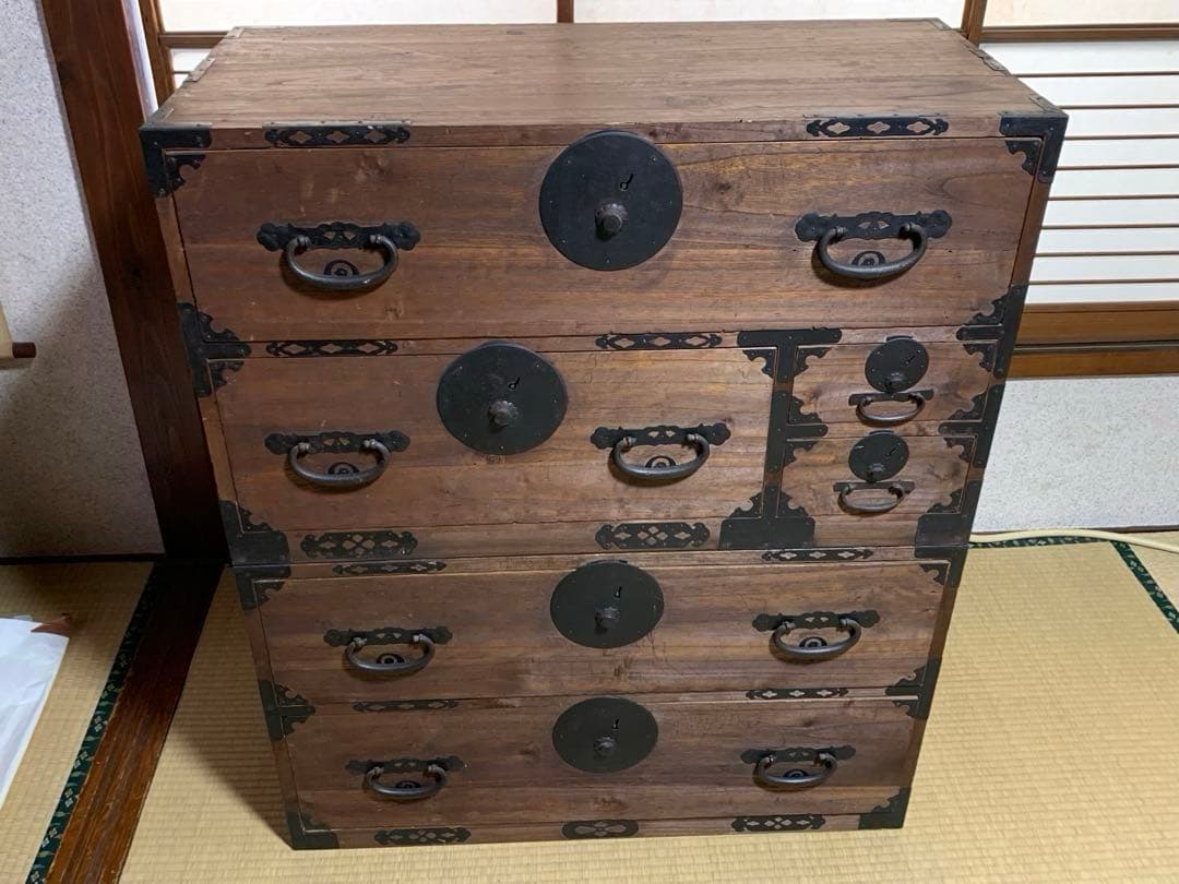 ☆【アンティーク】和箪笥 昭和レトロ 古タンス 桐箪笥