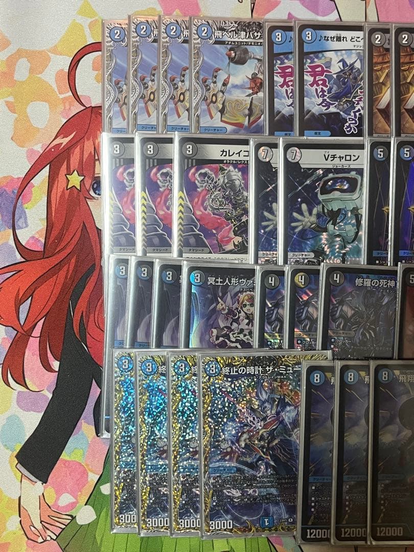 デュエルマスターズ　青黒デスパペット　3重スリーブ　調整パーツ付き　計48枚