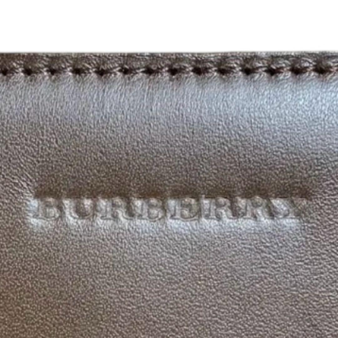 【極美品】希少　バーバリー　ブラウン スクエア　ハンドバッグ　レザー