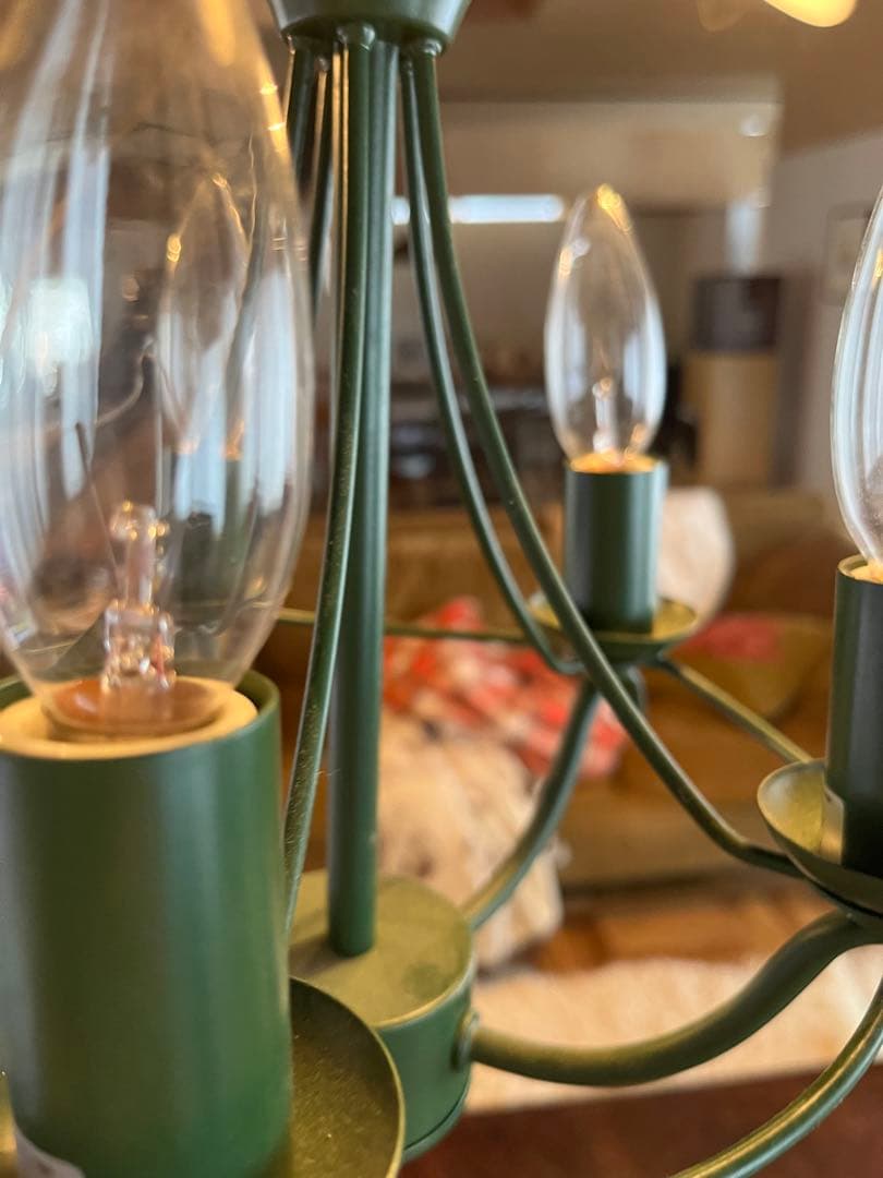 グリーンシャンデリア 5灯 チェーン式