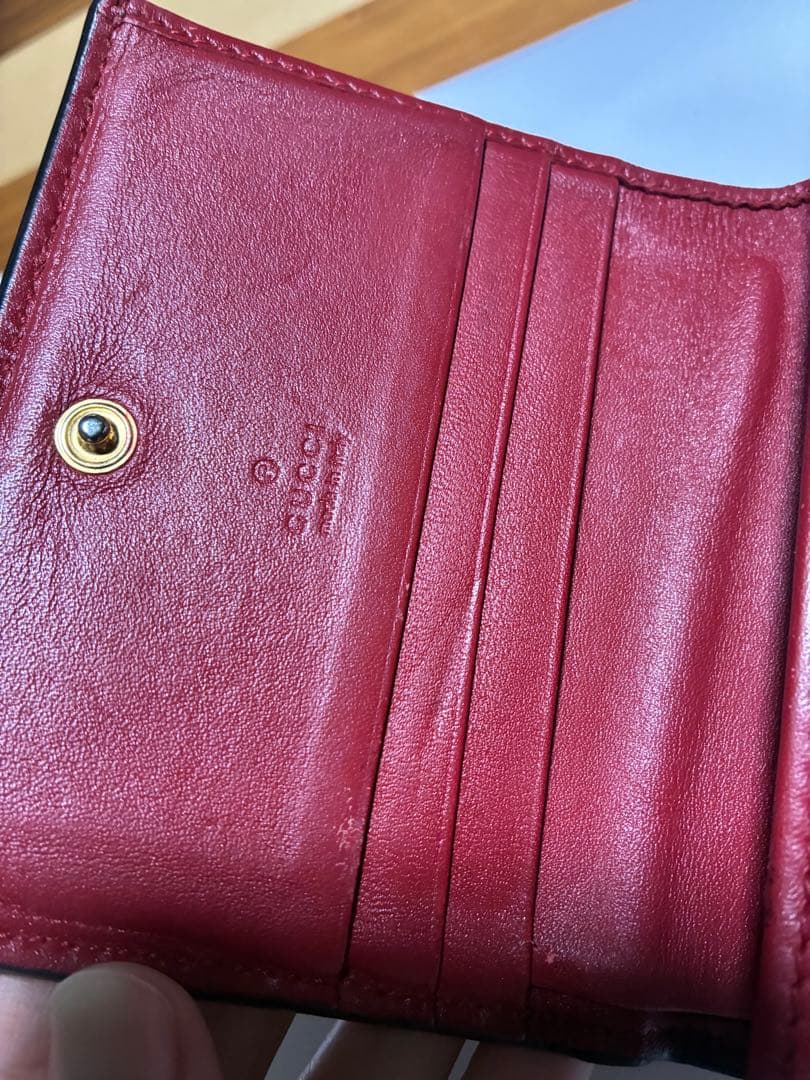 Y*マ様 グッチ ミスティックキャット スプリーム GG PVC 折り財布