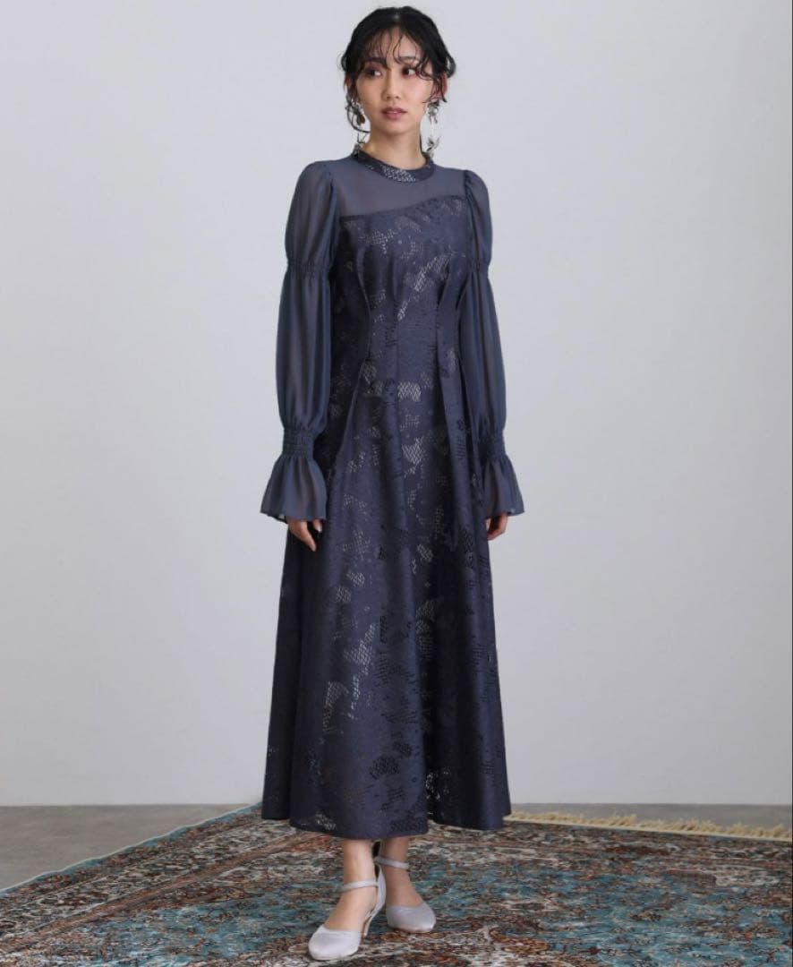 niana アシンメトリータックドレス チャコールアンドレスド【お値下げ交渉可】