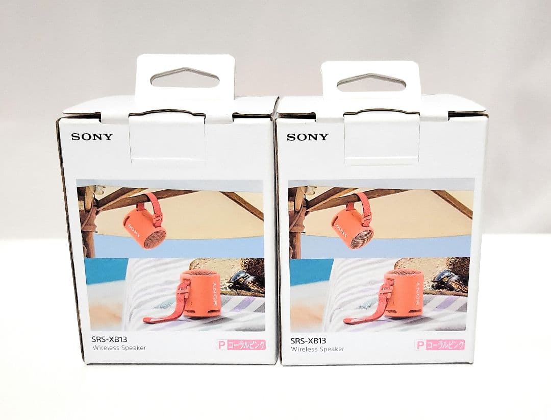 新品未開封【ソニー】SRS-XB13 ポータブルスピーカー コーラルピンク×2個