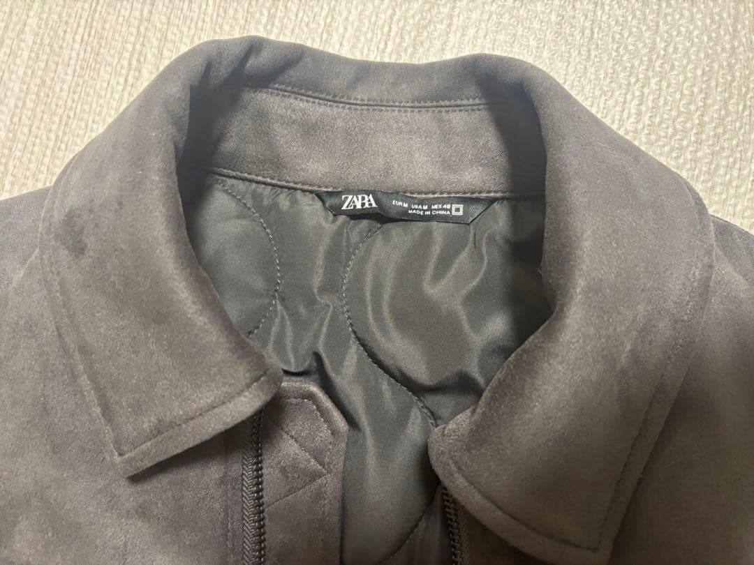 ZARA フェイクスエード キルティングジャケット