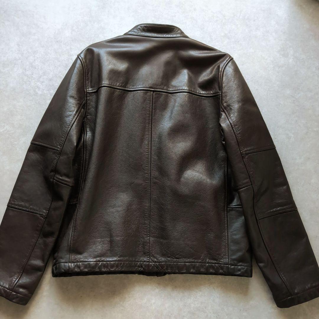 GAP シングルライダース 牛革 リアルレザー Lサイズ ブラウン