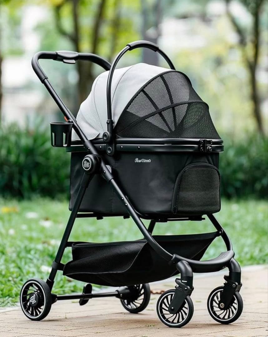 中小型犬用 猫用 ペットカート ペットキャリー 分離式 折りたたみ ペットバギー