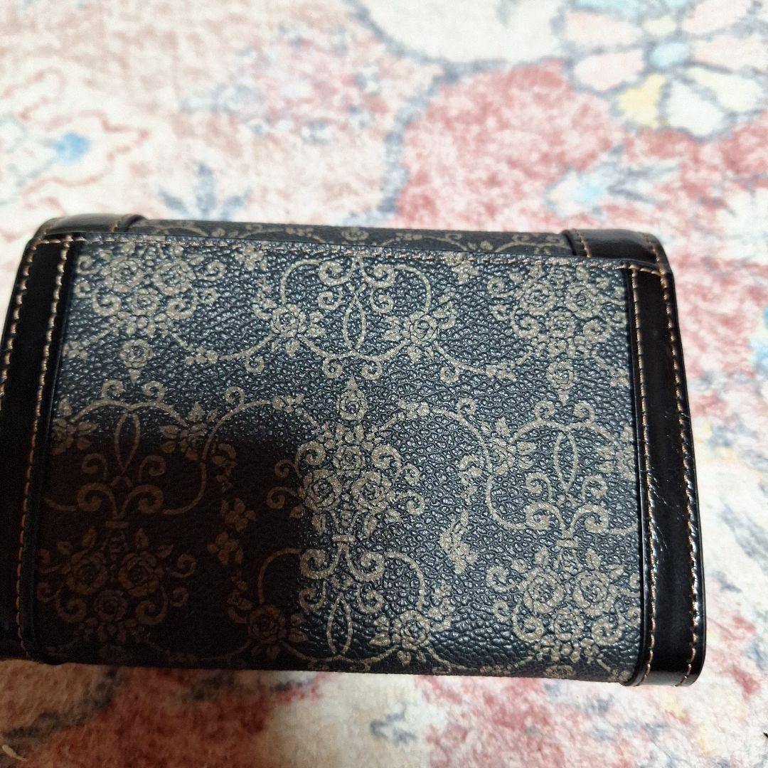 クリスマス限定 ANNA SUI 二つ折り財布 ブラック/ゴールド