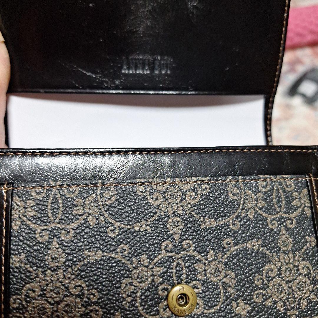 クリスマス限定 ANNA SUI 二つ折り財布 ブラック/ゴールド