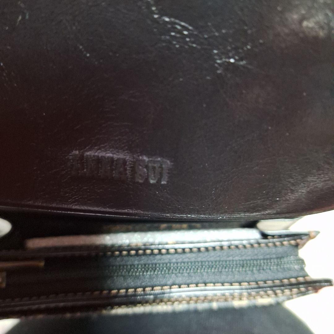 クリスマス限定 ANNA SUI 二つ折り財布 ブラック/ゴールド