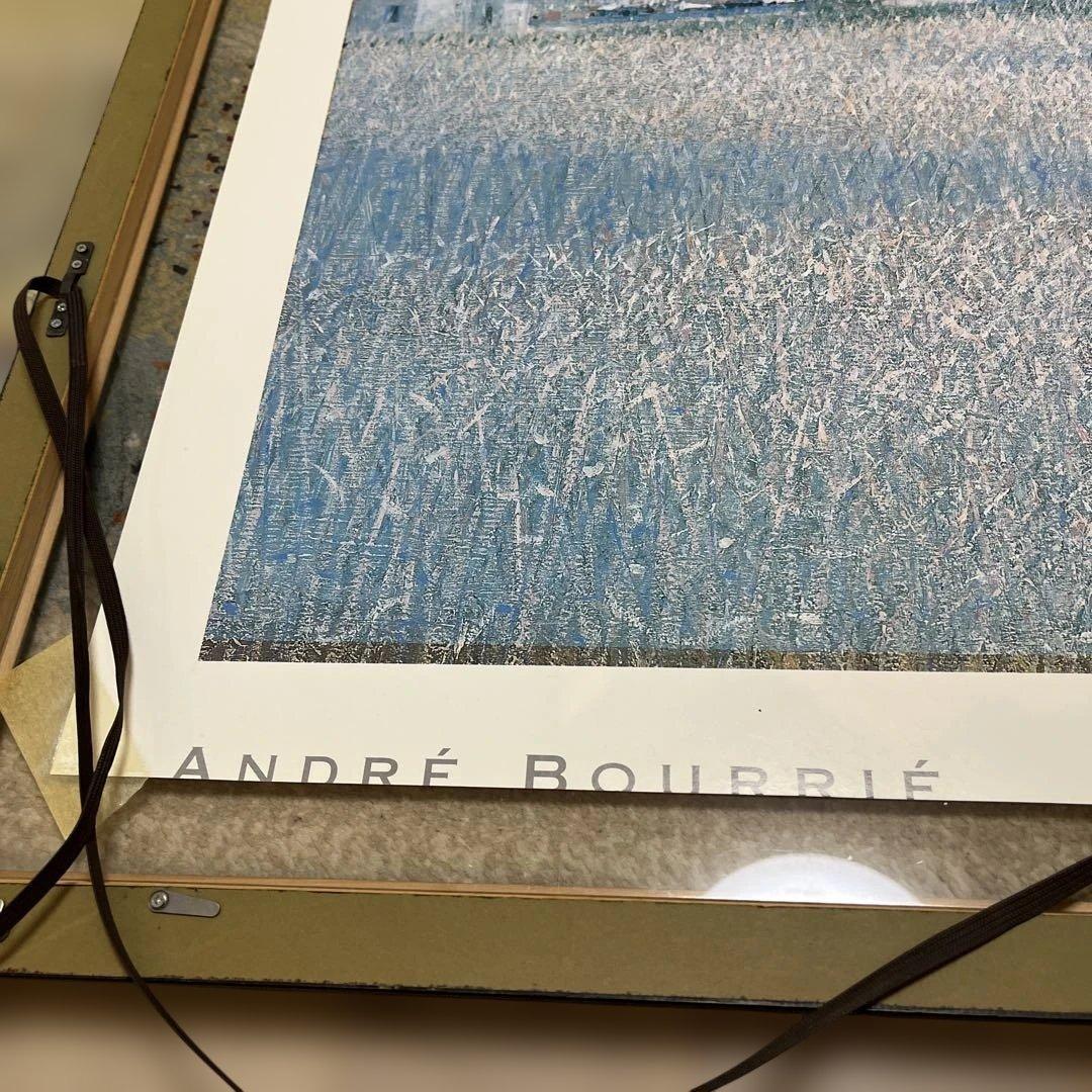ANDRÉ BOURRIÉ 風景画 LES HERBES DU RIVAGE