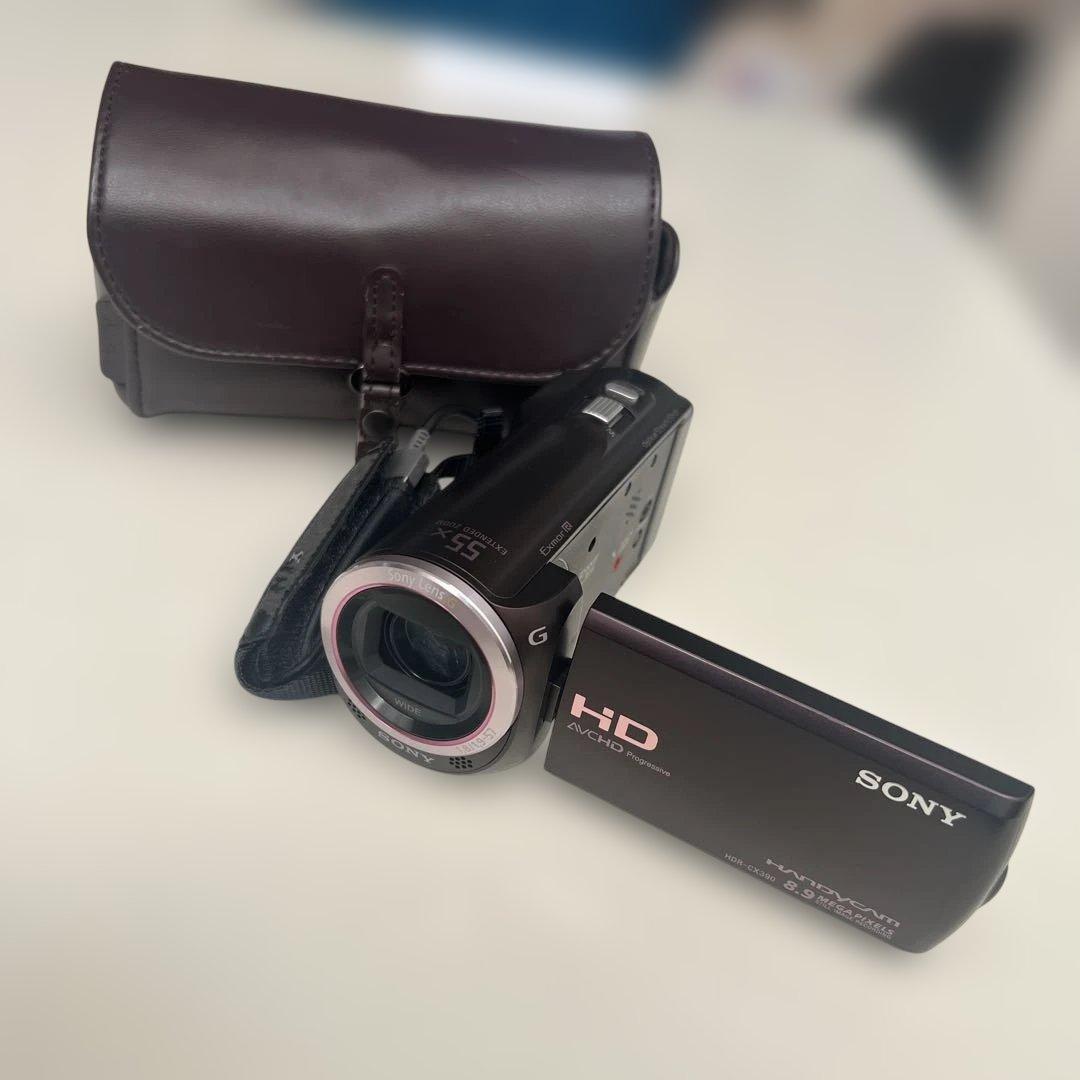 【美品】SONY HDR-CX390 ハンディカム ボルドーブラウン