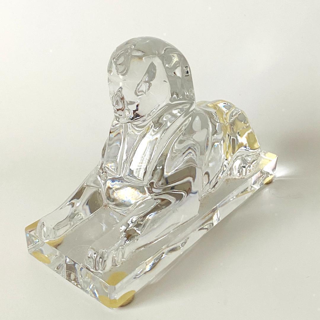 【バカラ】動物 スフィンクス 置物 インテリア 美品★幸運　魔除け