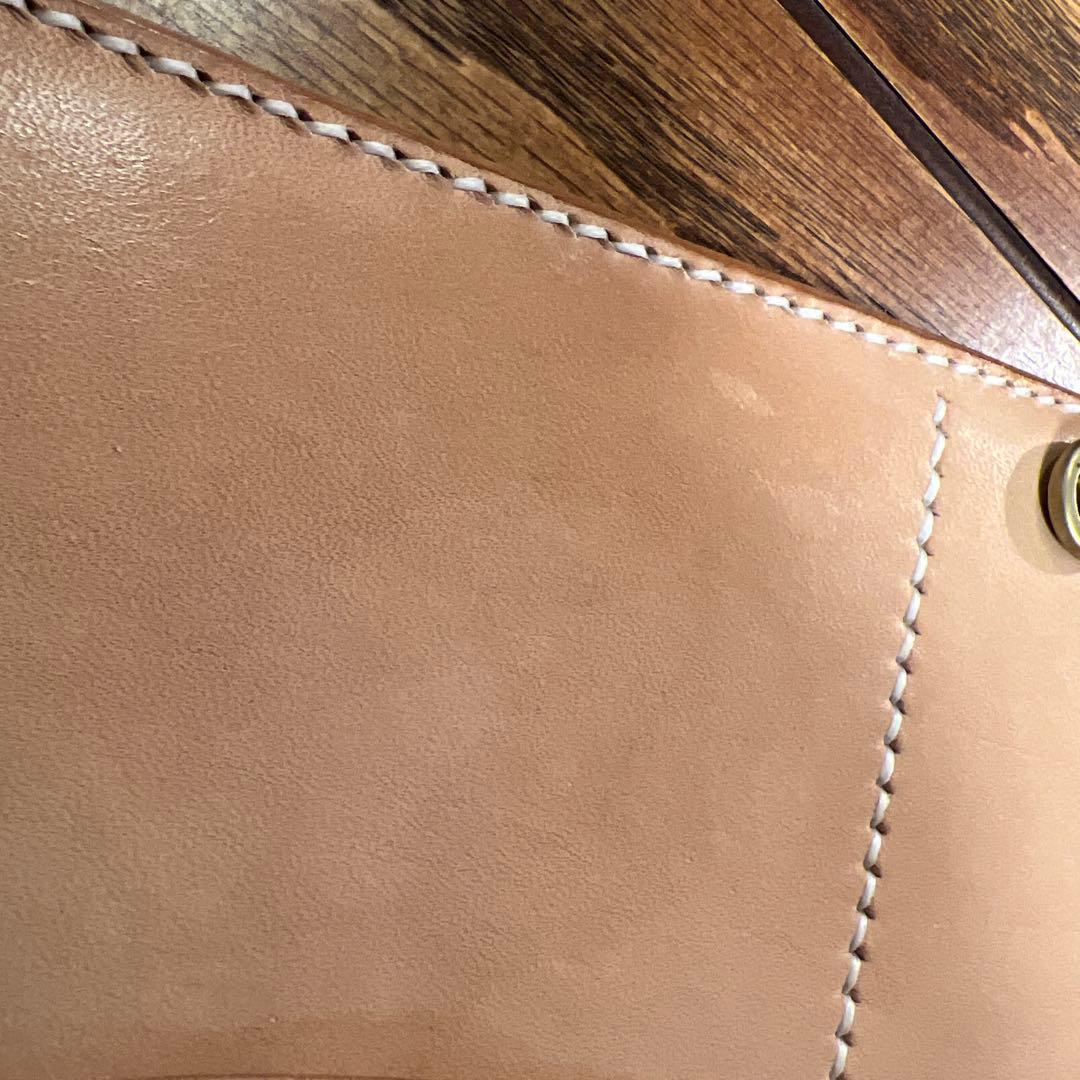 虎龍(弍型) トラッカーウォレット　ヌメ革　長財布