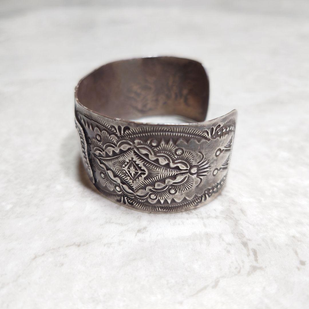 NAVAJO VINCENT JOE PLATERO ワイドバングル 925