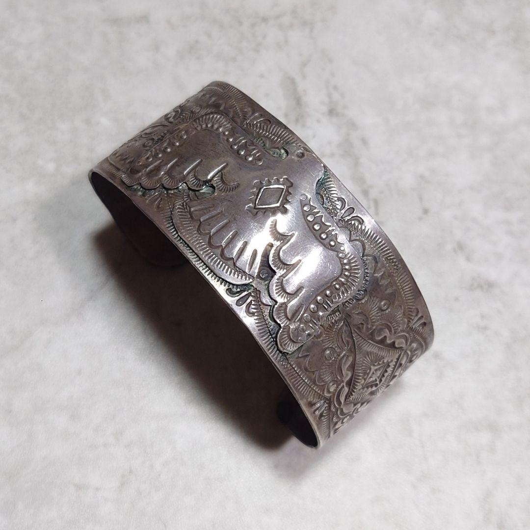 NAVAJO VINCENT JOE PLATERO ワイドバングル 925