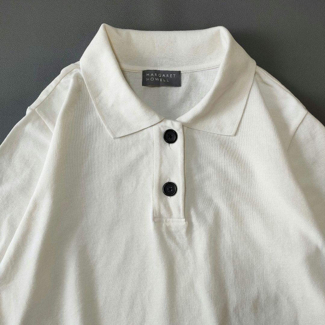 【極美品】24SS✨️マーガレットハウエル　オーガニックコットン半袖ポロシャツ２
