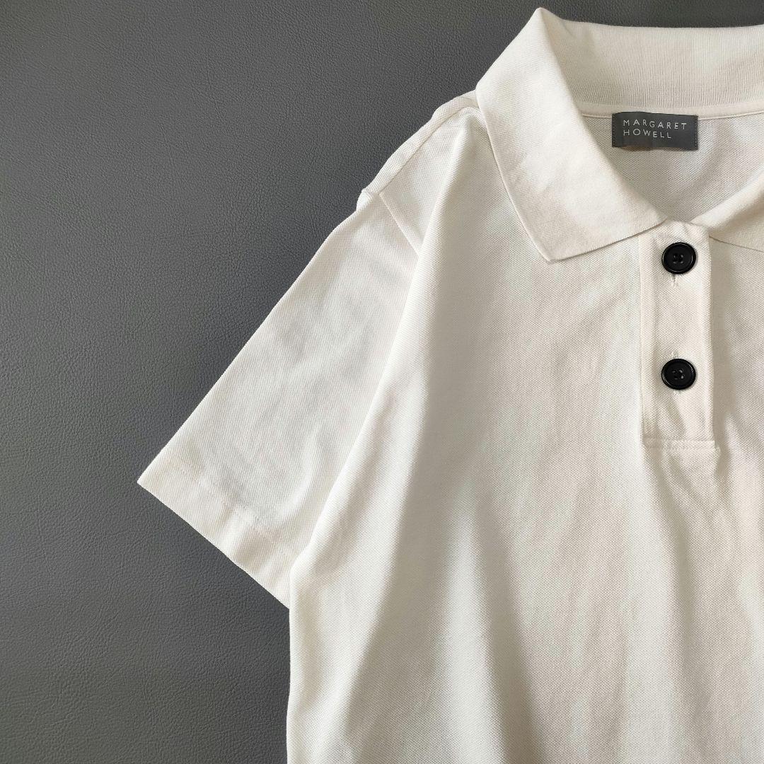 【極美品】24SS✨️マーガレットハウエル　オーガニックコットン半袖ポロシャツ２