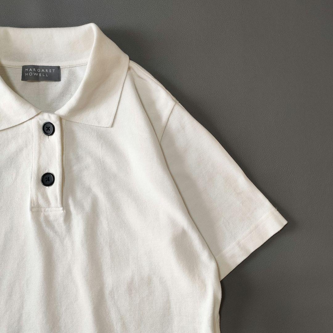 【極美品】24SS✨️マーガレットハウエル　オーガニックコットン半袖ポロシャツ２