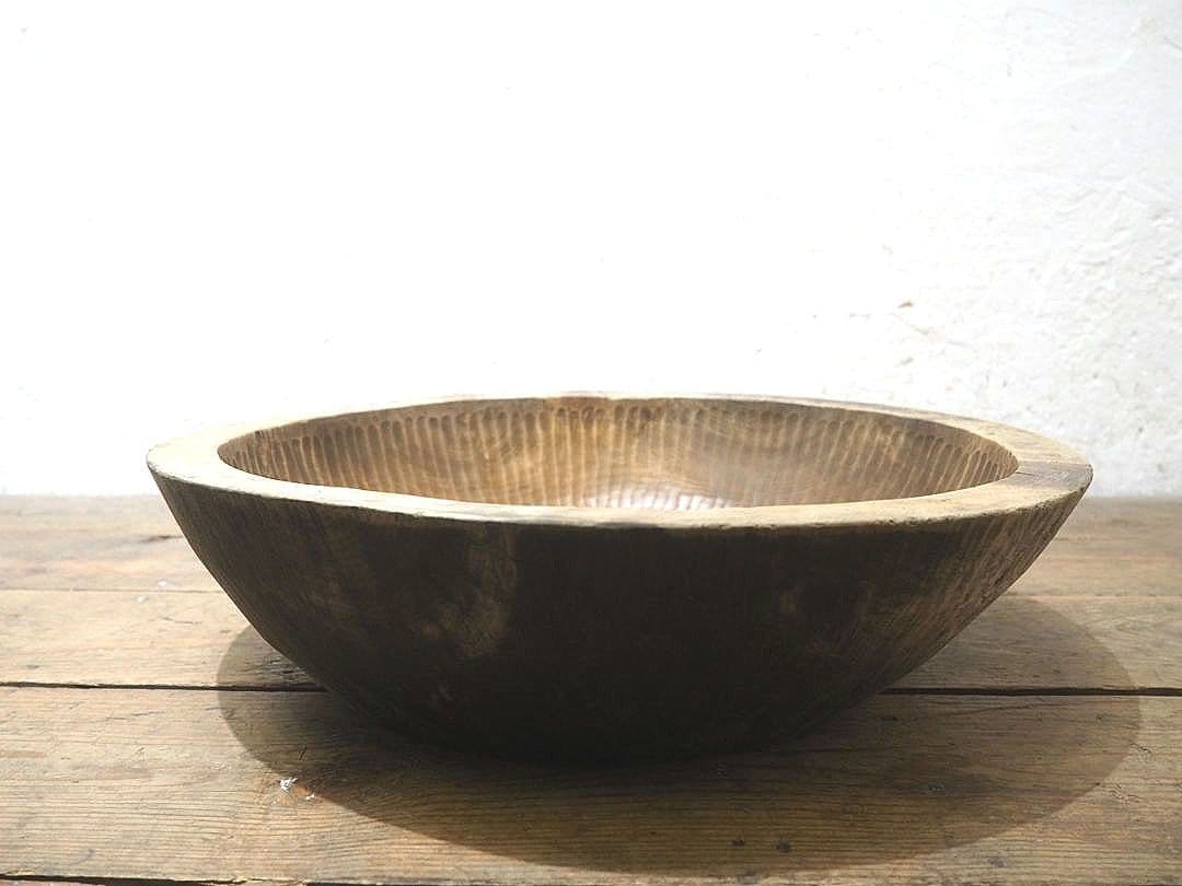 1322 W50cm レトロなこね鉢　捏ね鉢　蕎麦打ち　うどん　古道具　木皿