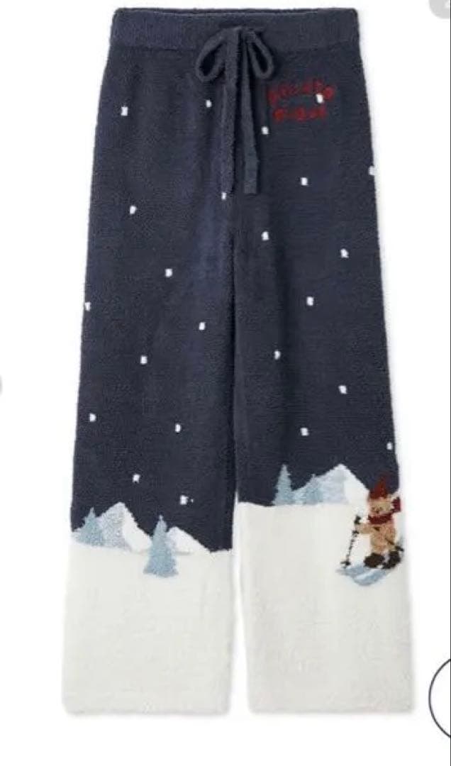 ジェラートピケ　ホリデー　スキーベア　ロングパンツ