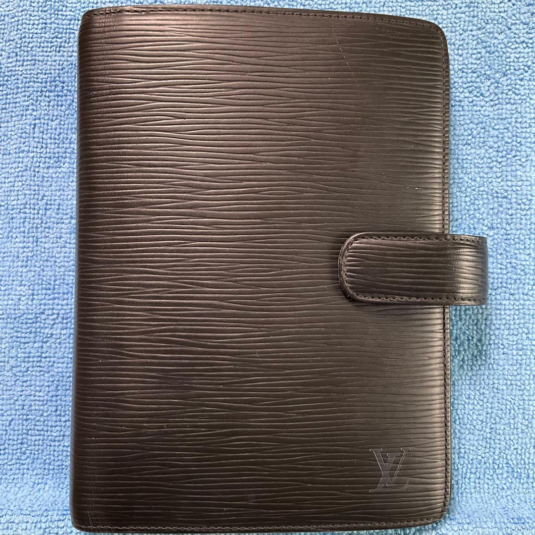 Louis Vuitton エピレザー 手帳カバー 黒　アジェンダ MM？