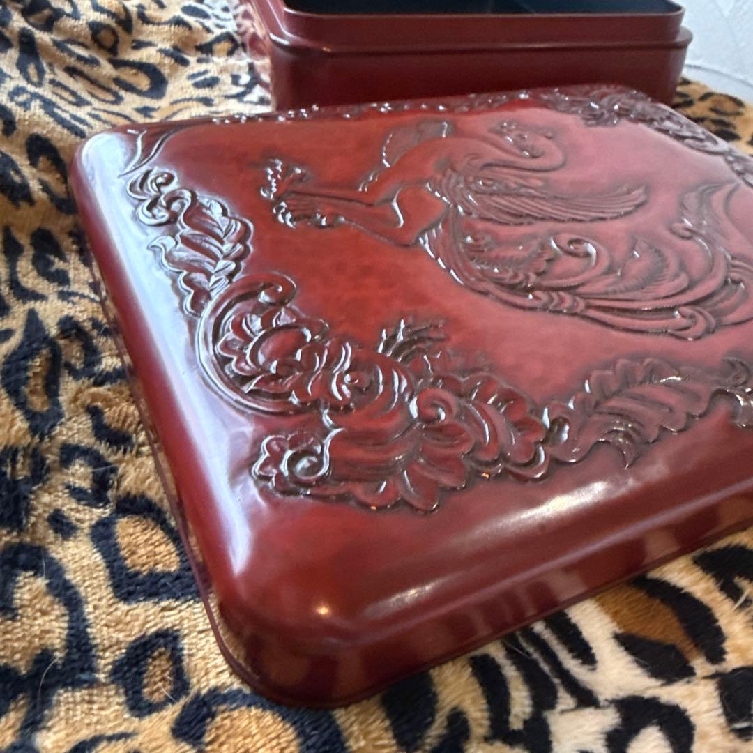 鎌倉彫★美品大作★鳳凰漆文箱