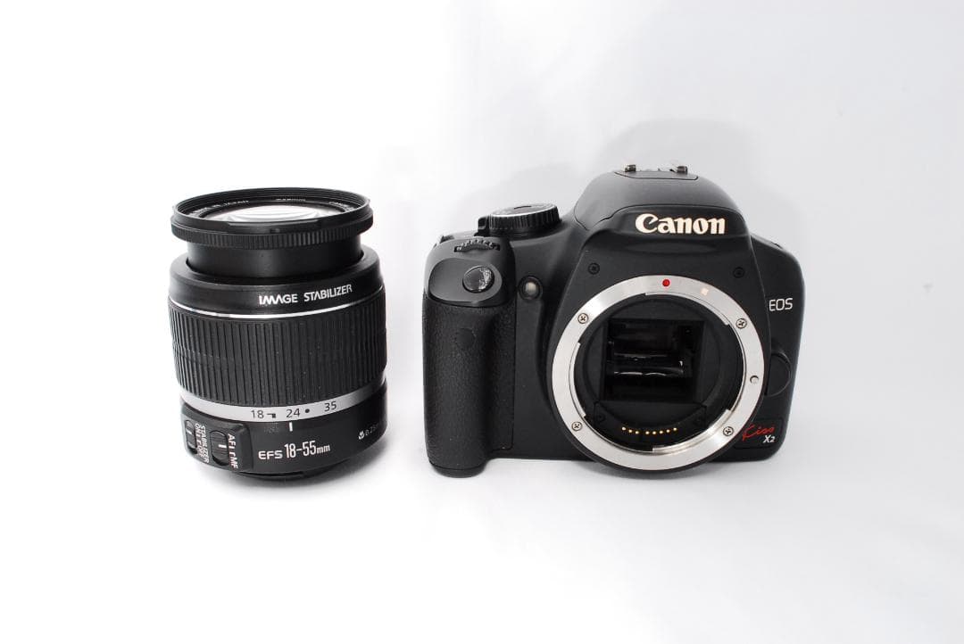 CANON kiss X2一眼レフ 18-55m IS⭐️手ぶれ補正機能付き