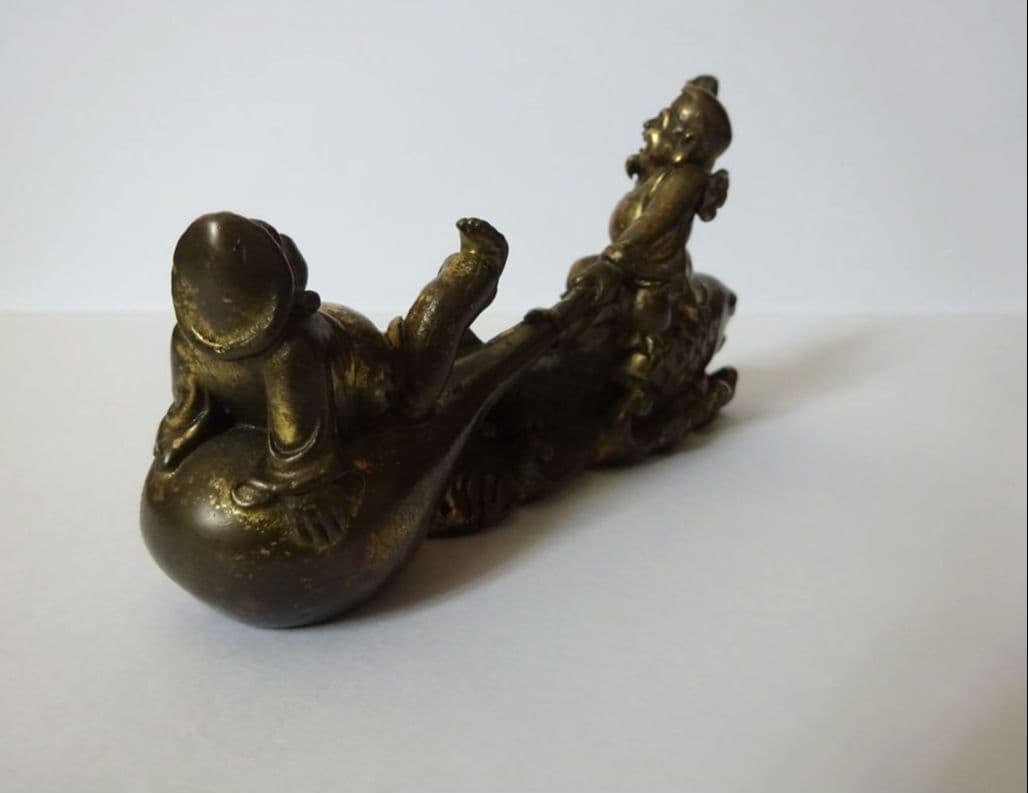 恵比寿さんと大黒天さんの置物　金属製 　インテリア　七福神　金属工芸