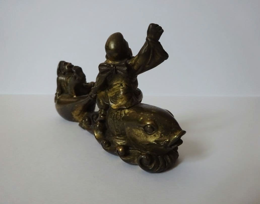 恵比寿さんと大黒天さんの置物　金属製 　インテリア　七福神　金属工芸
