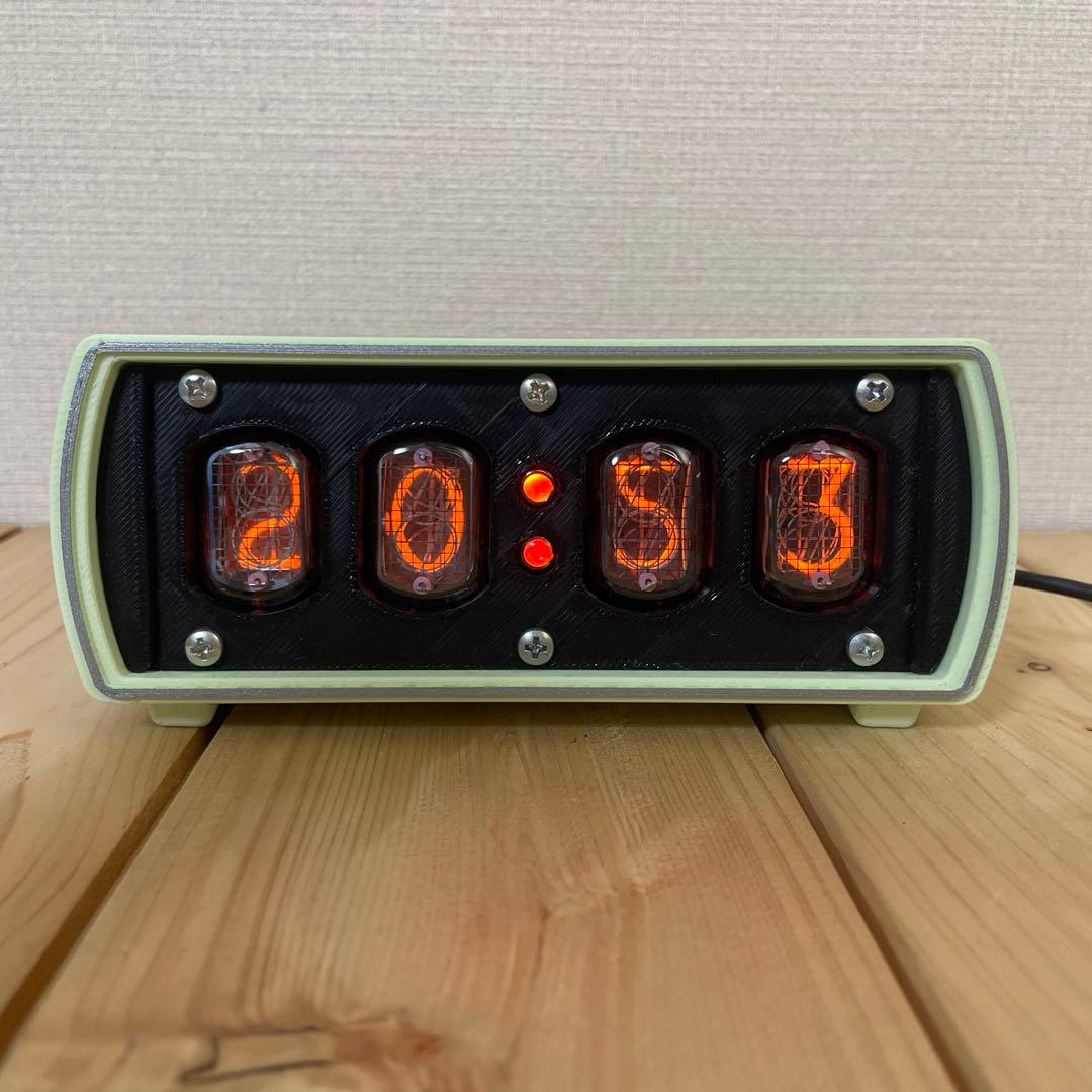 ニキシー管時計 NIXIE CLOCK 4桁 IN-12使用 グリーン