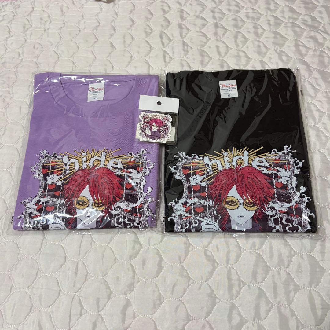 未使用 Tシャツ 2枚セットXLサイズ hide 妖 コラボ　ステッカー付き
