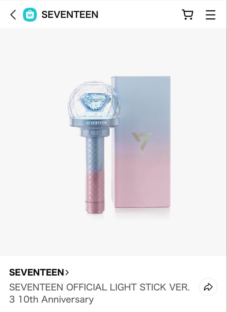 SEVENTEEN ペンライト 10周年 カラット棒　他 3点セット　セブチ