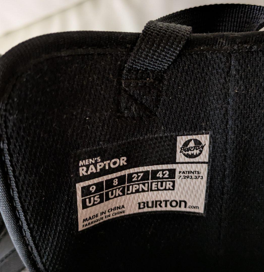 Burton Raptor メンズスノーボードブーツ 9 27cm
