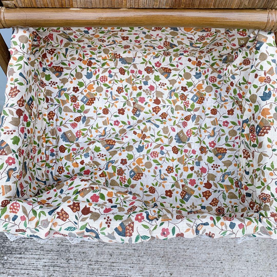 【送料込】ラタン 籐 ヴィンテージ収納 5段チェスト キャスター付 アンティーク