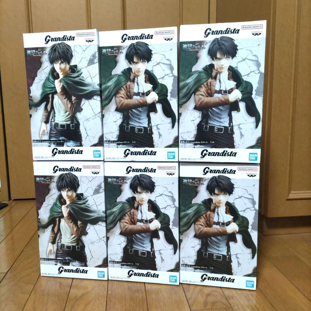 進撃の巨人　Grandista リヴァイ　エレン　フィギュア 6体セット