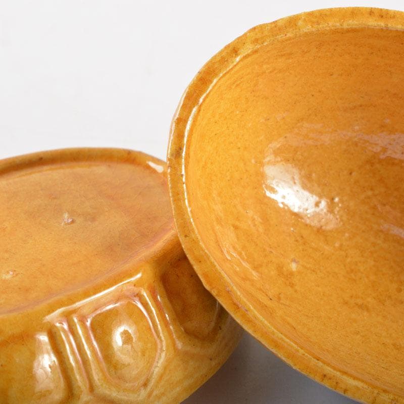 茶道具　平戸焼　横石嘉助作　交趾三彩　鳥形　香合　共箱　V　6522