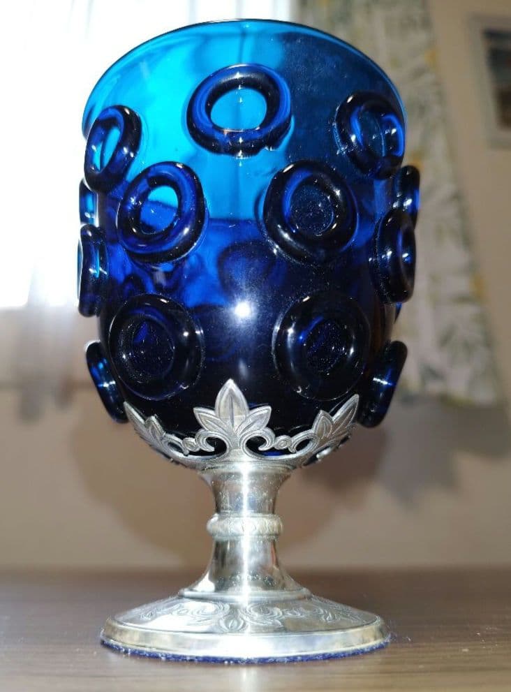 K*k様 由水常雄　正倉院宝物　紺瑠璃杯　復元品