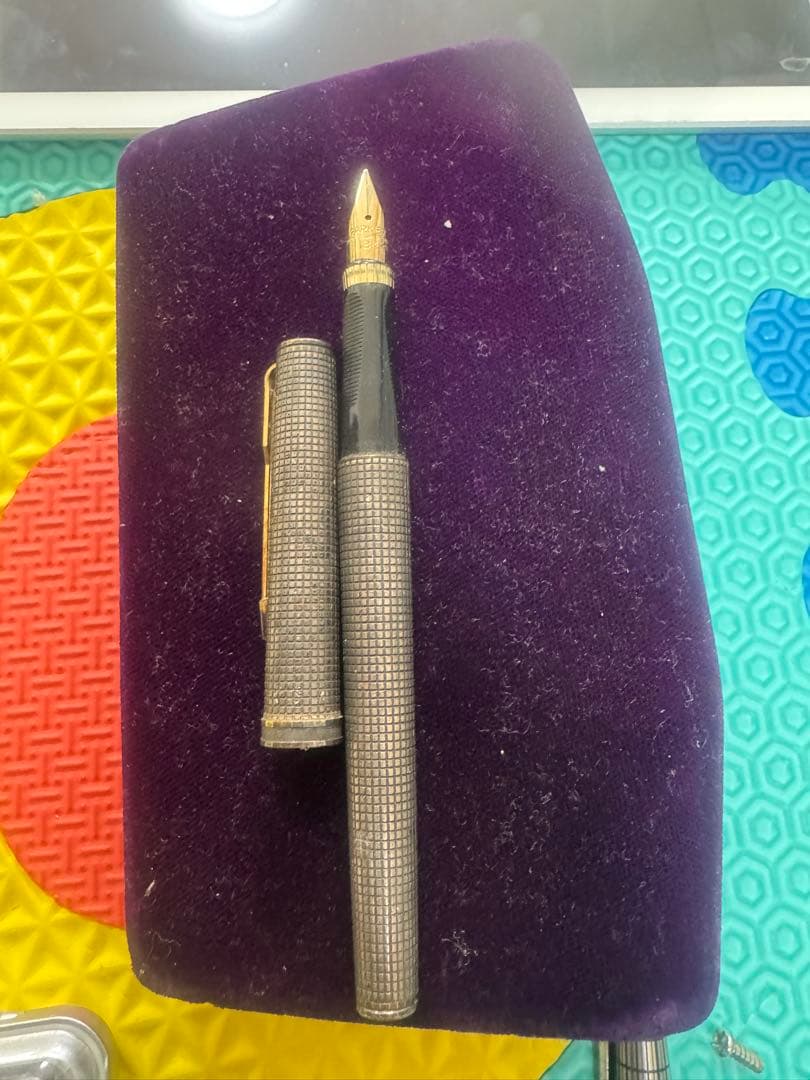 Parker 万年筆 18K金ペン先 メッシュデザイン