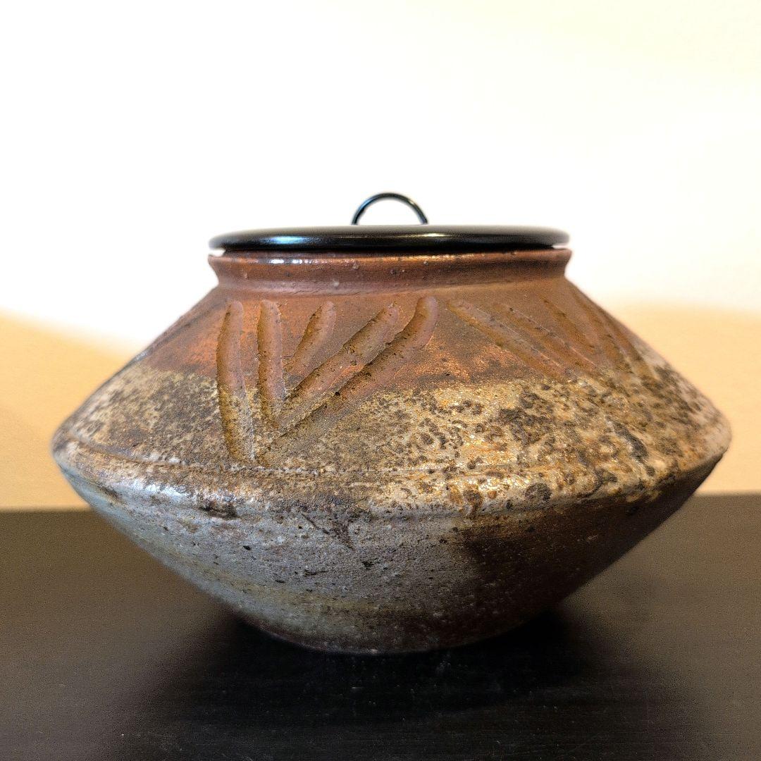 備前焼 水指 時代箱